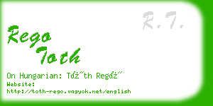 rego toth business card